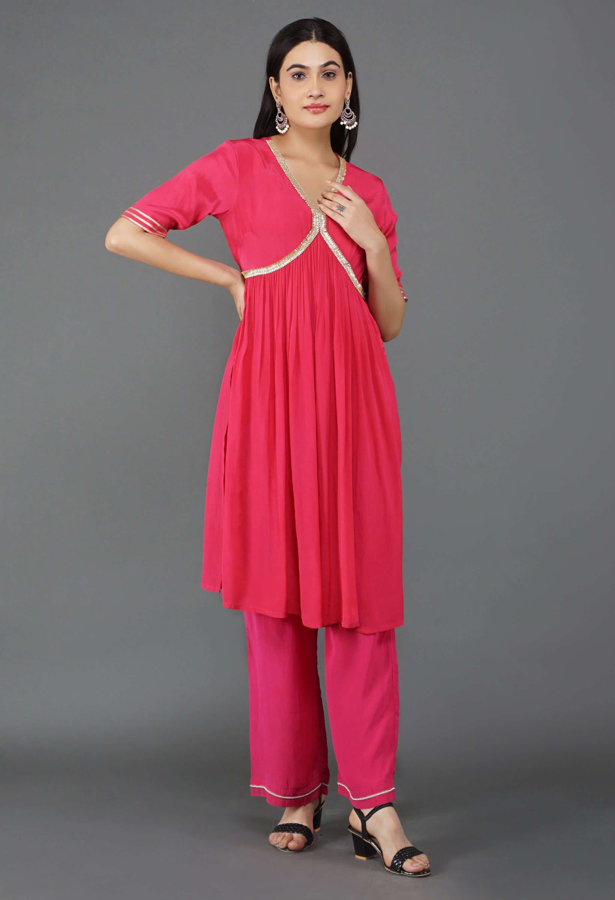 Aaliya Crepe Kurta Set | Crepe Kurta Set Online for Women